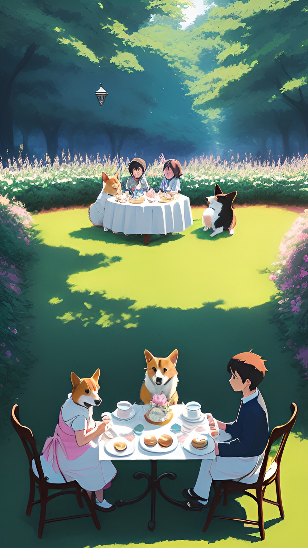 corgi tea - baby corgis at a tea party preview