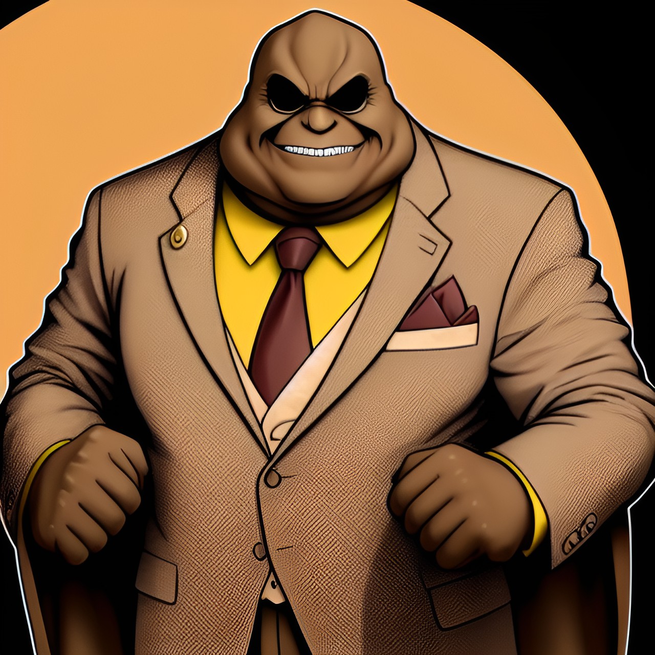 clayface wearing a tan suit preview