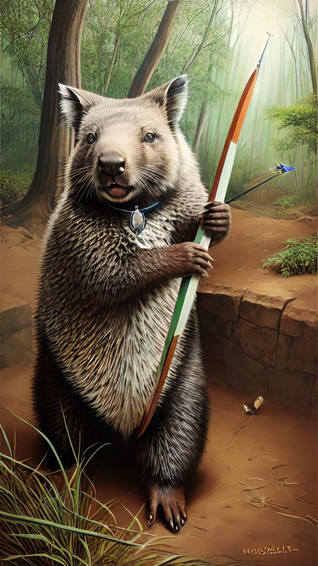 Wombat Warrior - wombat archer preview