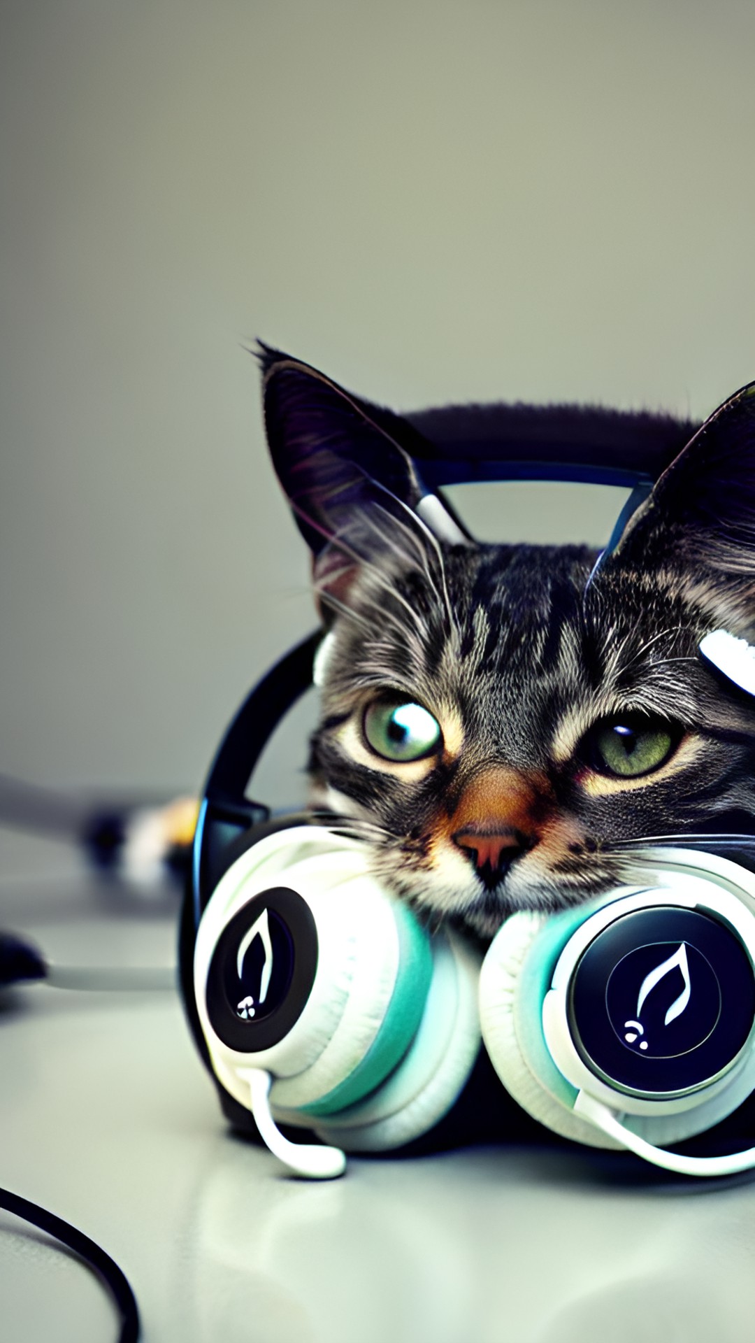 Music cat - cats listening to music with headphones preview