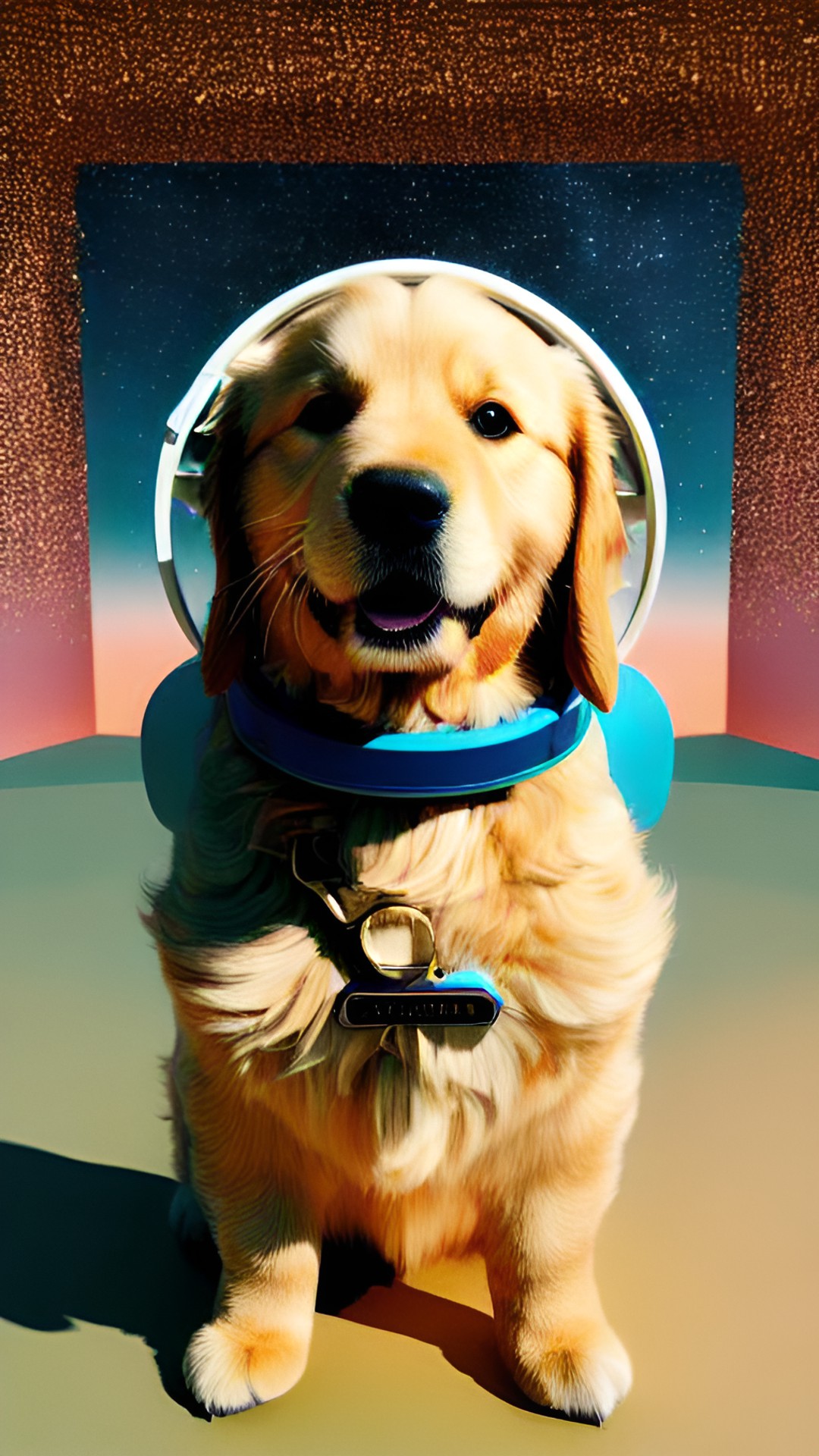 golden retriever as an astronaut preview