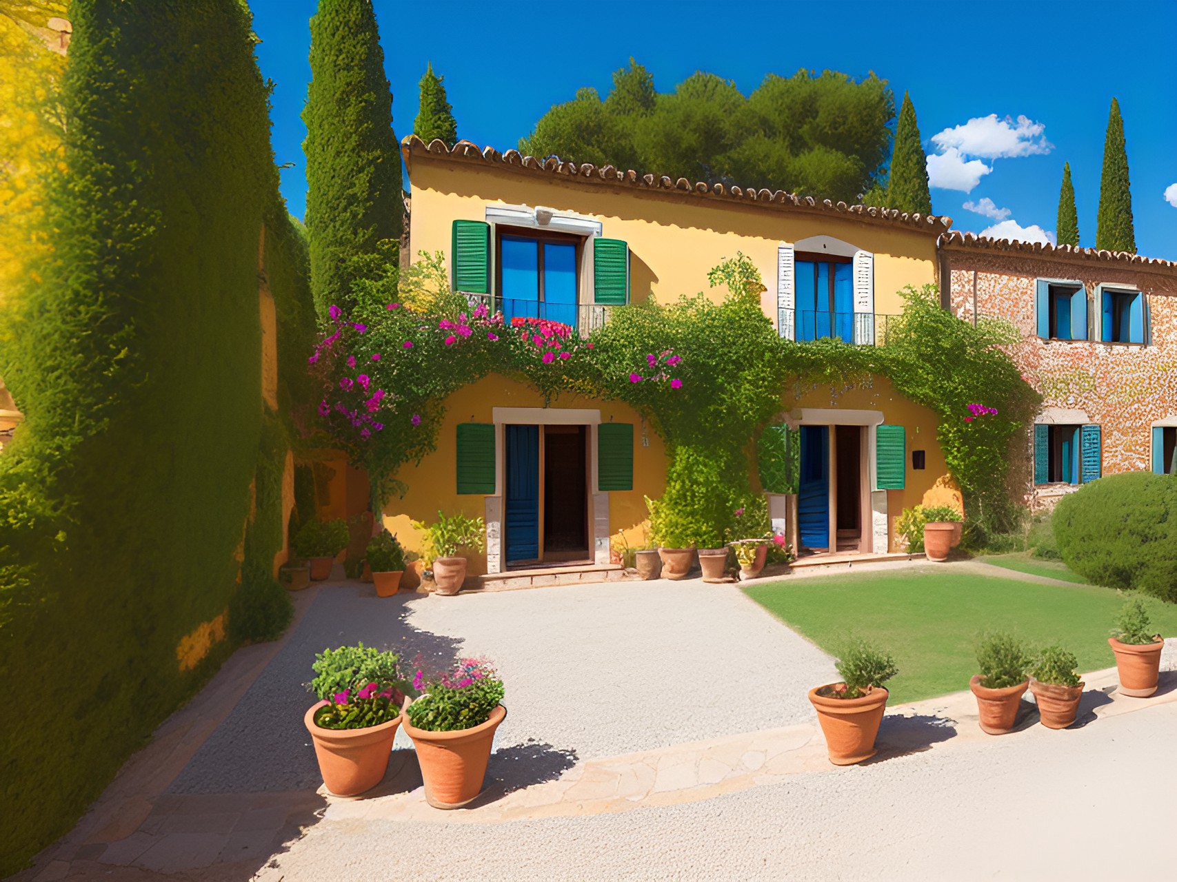 old mediterranean house in tuscan countryside preview