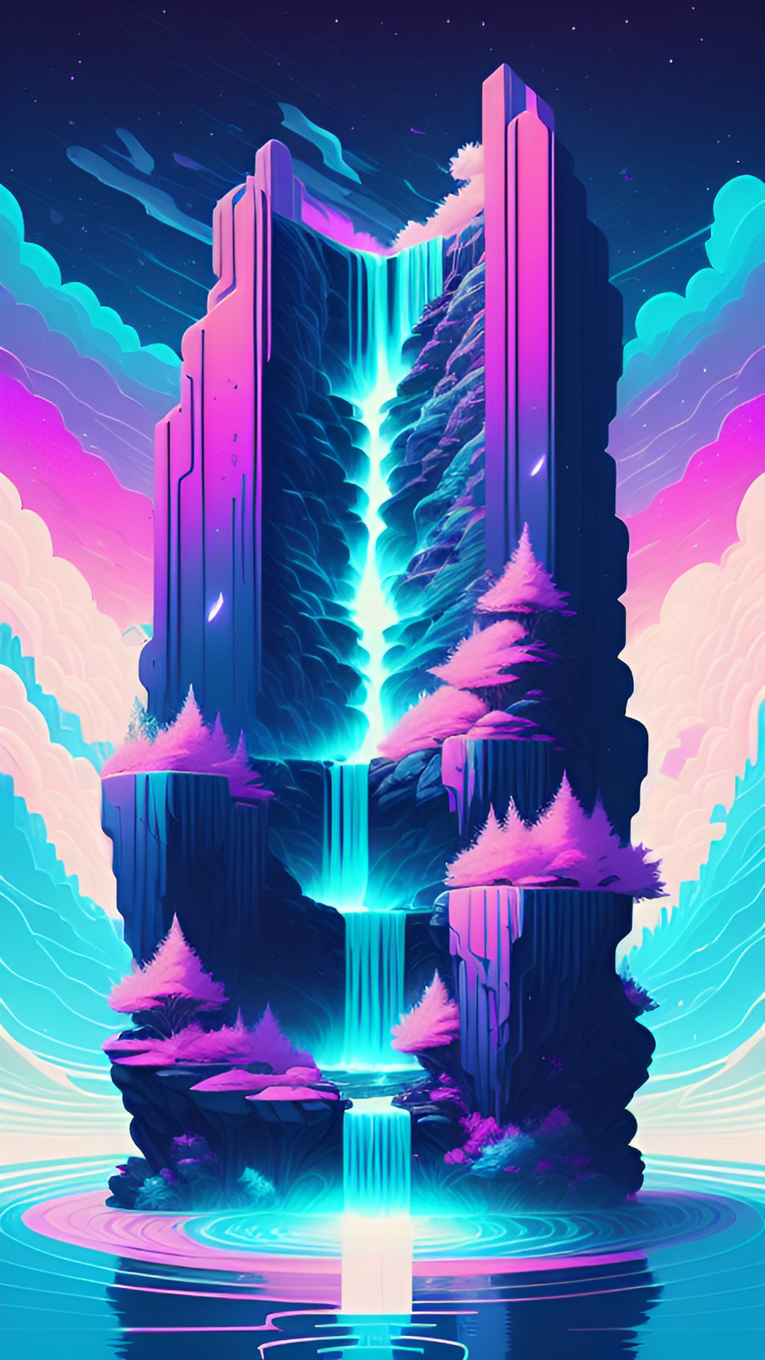 floating waterfall preview