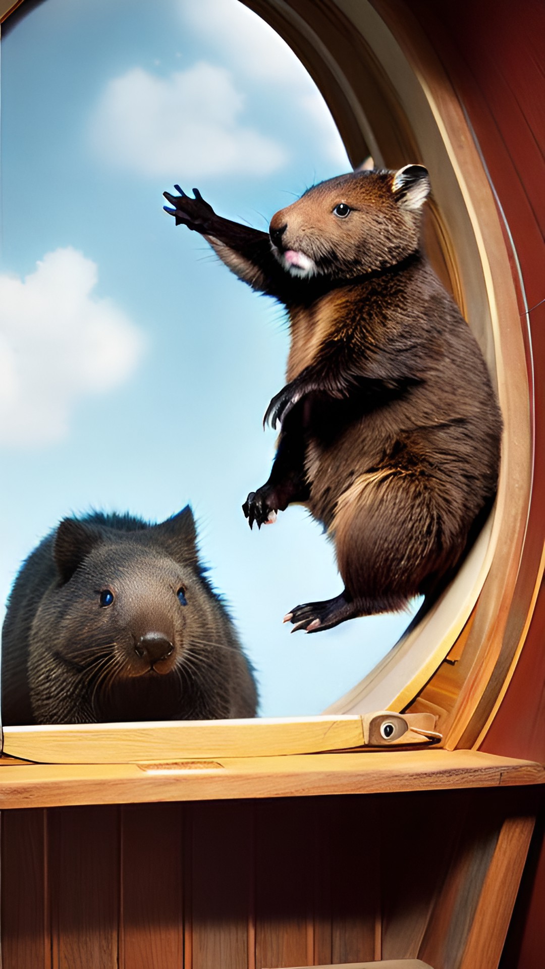 wombat in a flying house preview