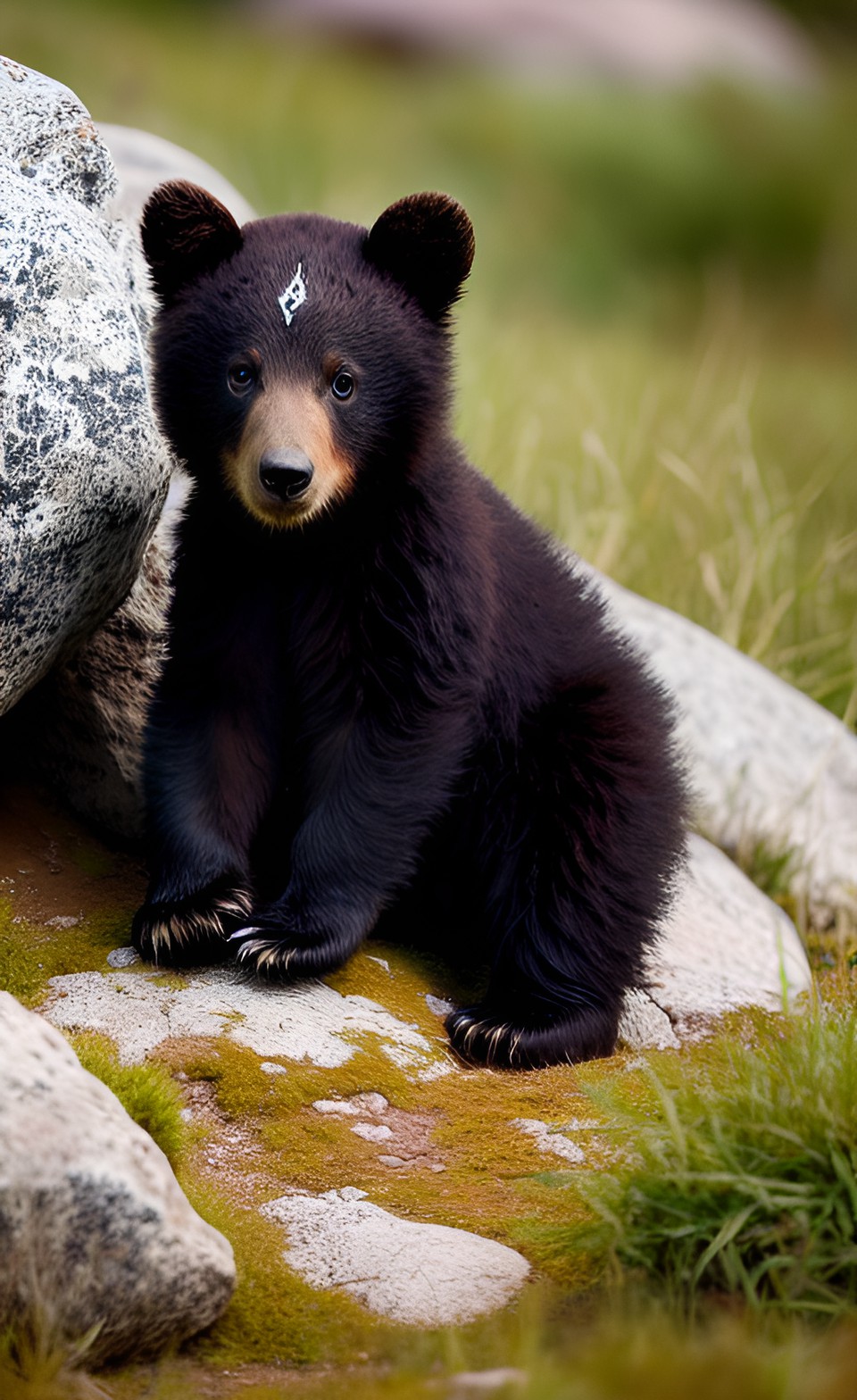 cubrumble: a small and playful bear cub with its hide covered in rocky patches. it loves to roll and tumble in the mountains. preview