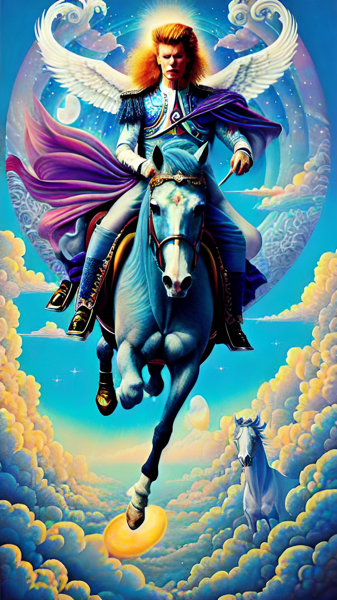 david bowie  in heaven riding pegasus. preview