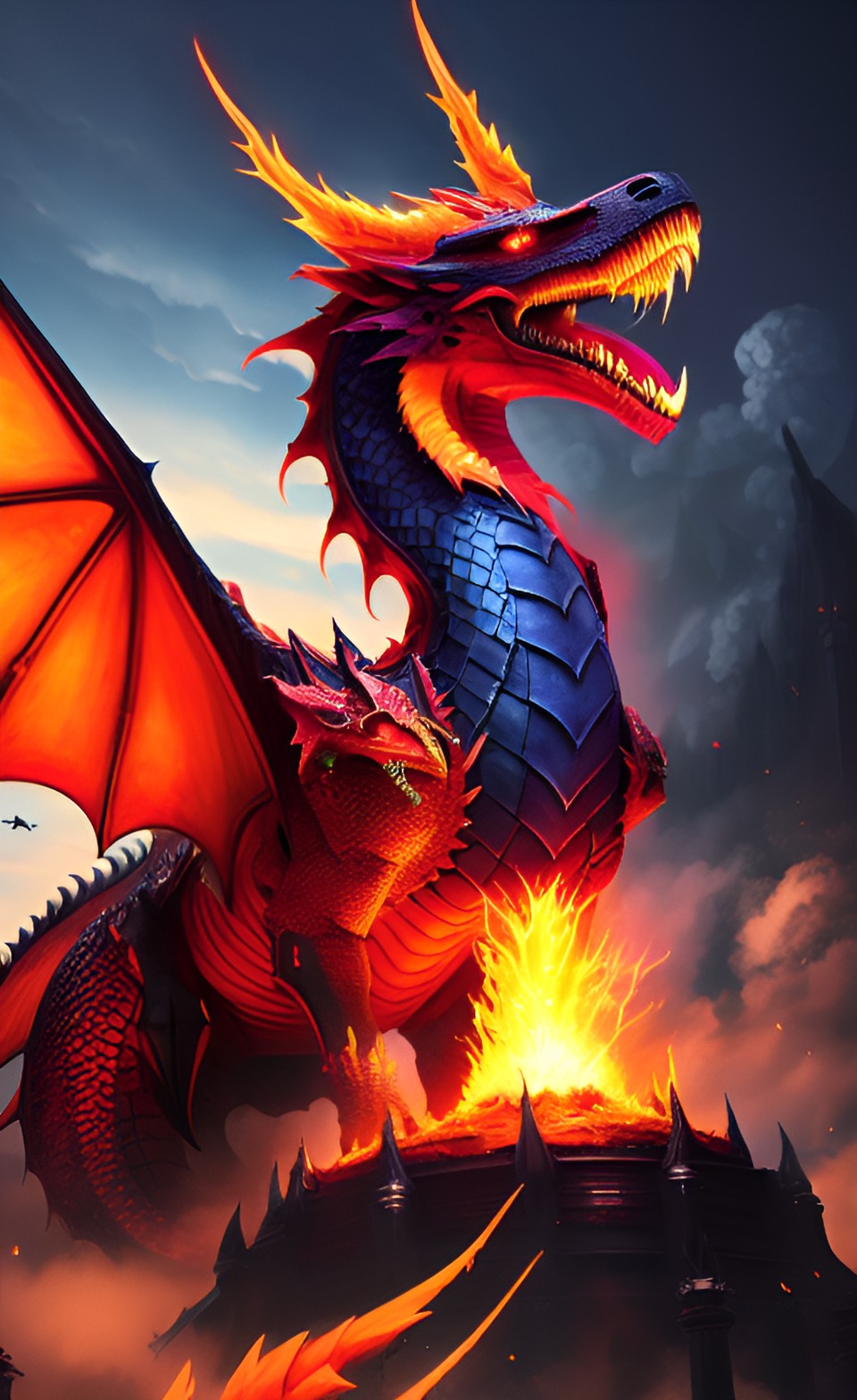 infernoth: majestic dragon of fiery destruction and power. growing to become a colossal behemoth summoning volcanic eruptions. preview