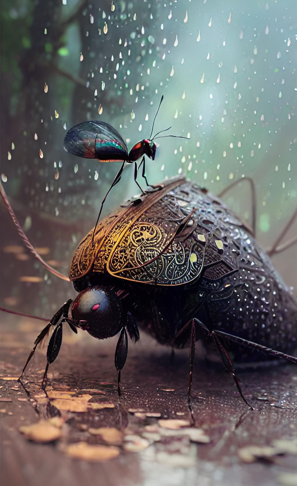 Bug Buddies - rain falling on an ant nest preview