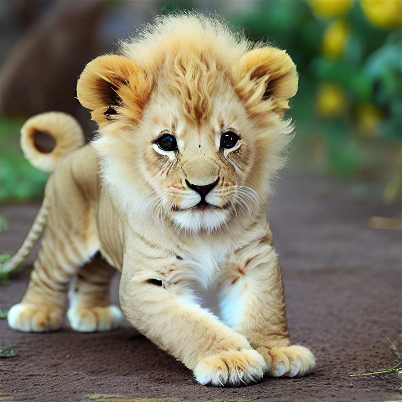 cute yellow baby lion preview