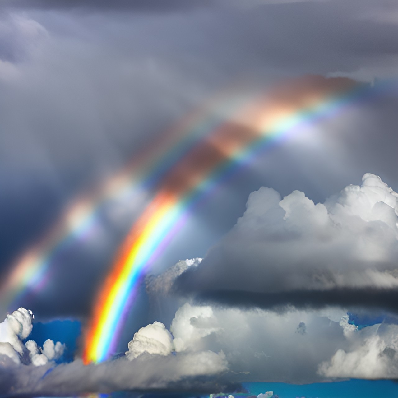 rainbow on a cloudy day preview