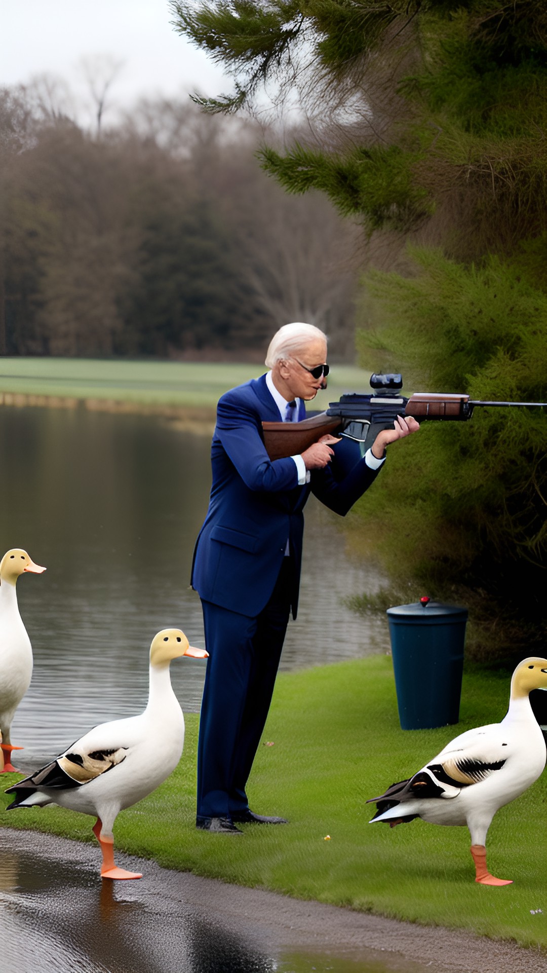 Joes duck army - joe biden shooting ducks preview