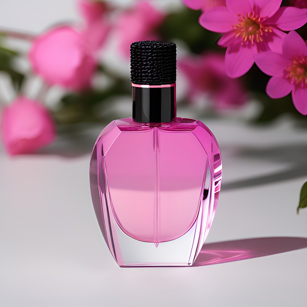 a pink perfume bottle with the shape of a bat. the perfume is called βnazeliβ preview