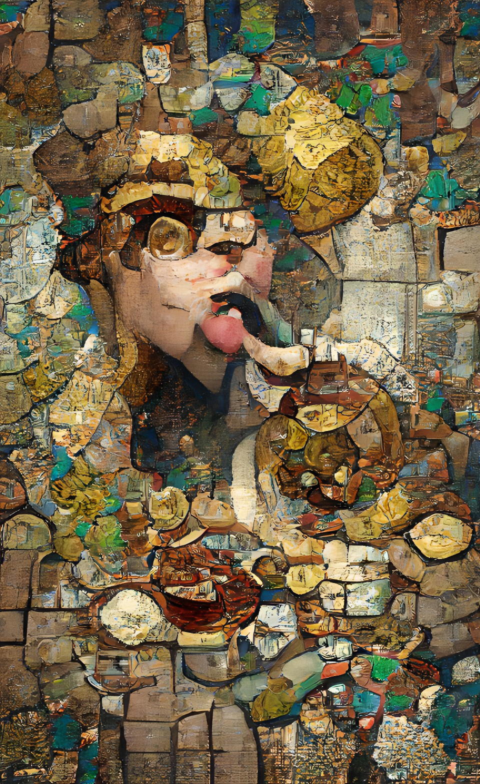 a mosaic eating a mosaic preview