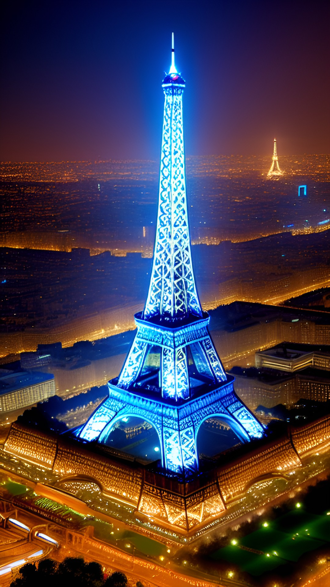 eiffel tower at midnight preview