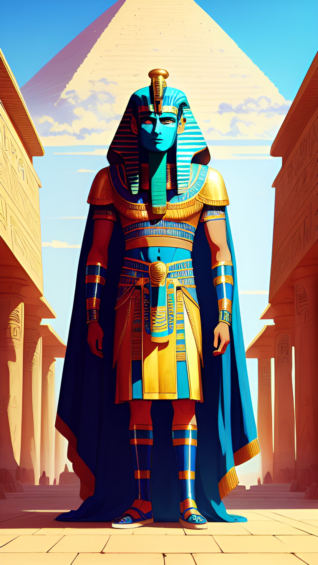 ramses the great, looking so handsome in his full ancient egyptian pharoe’s regalia. preview