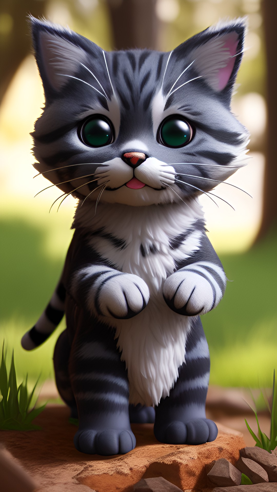 cute cat figurine - cat hunting preview