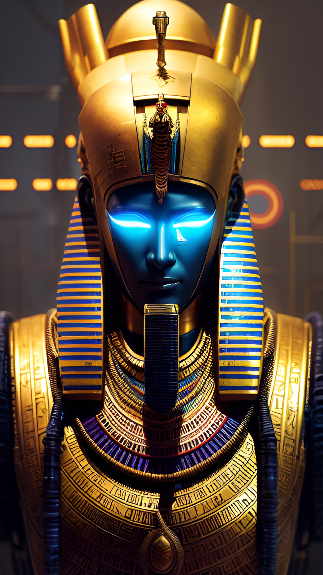 a robot based on an egyptian pharaoh. preview