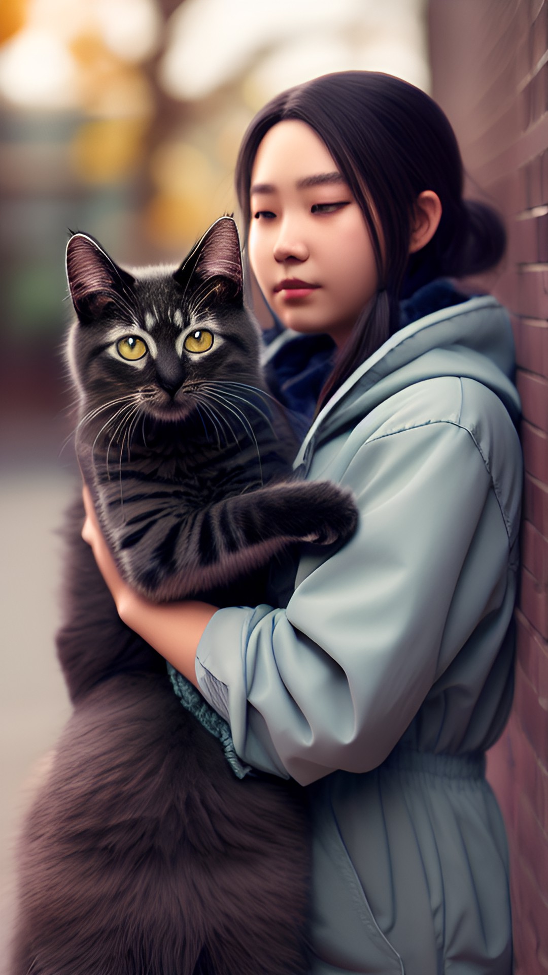 a sweet kitty with her grey witch friend. friends forever through time and space preview