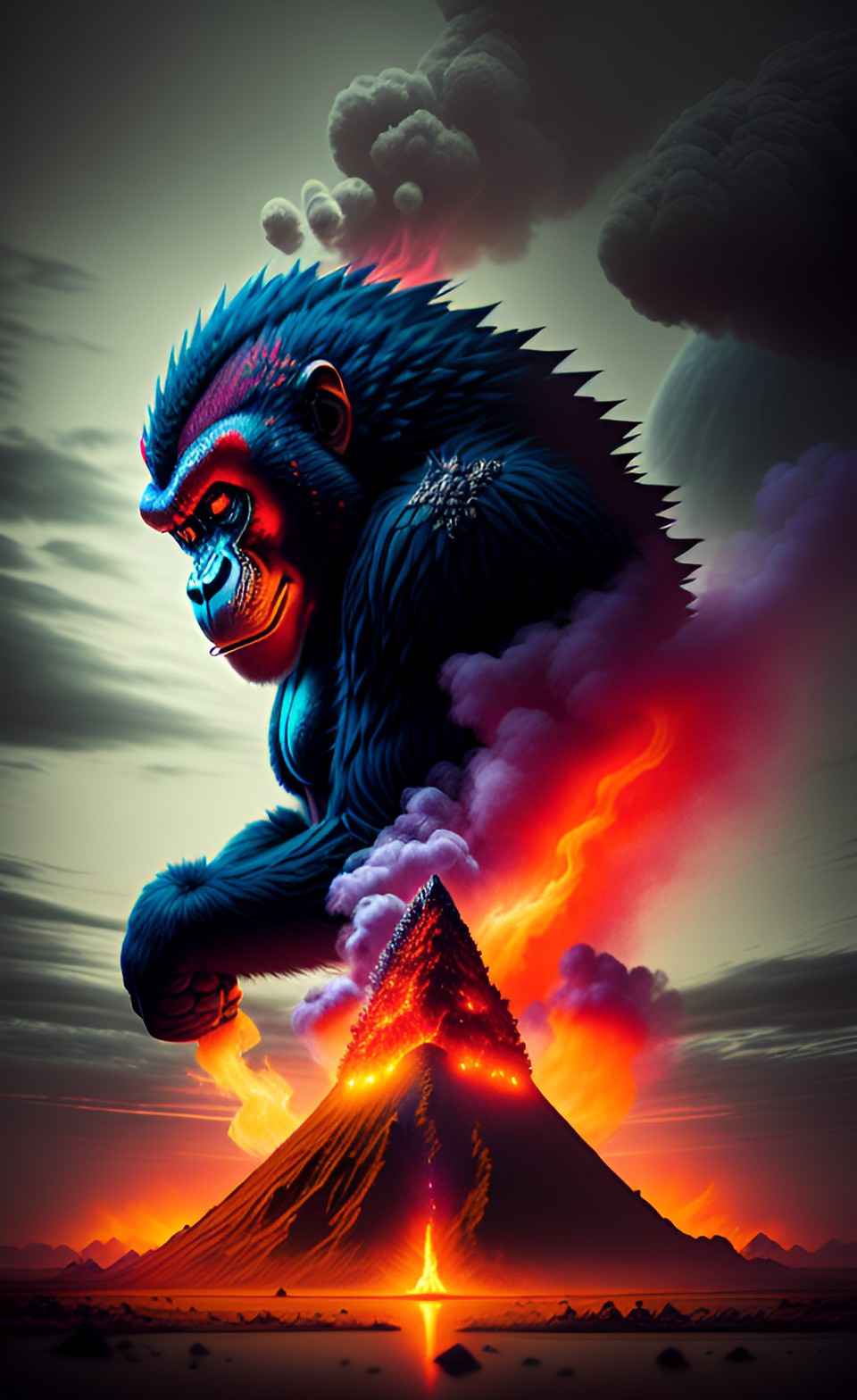 erupting volcano ape dragon hybrids preview