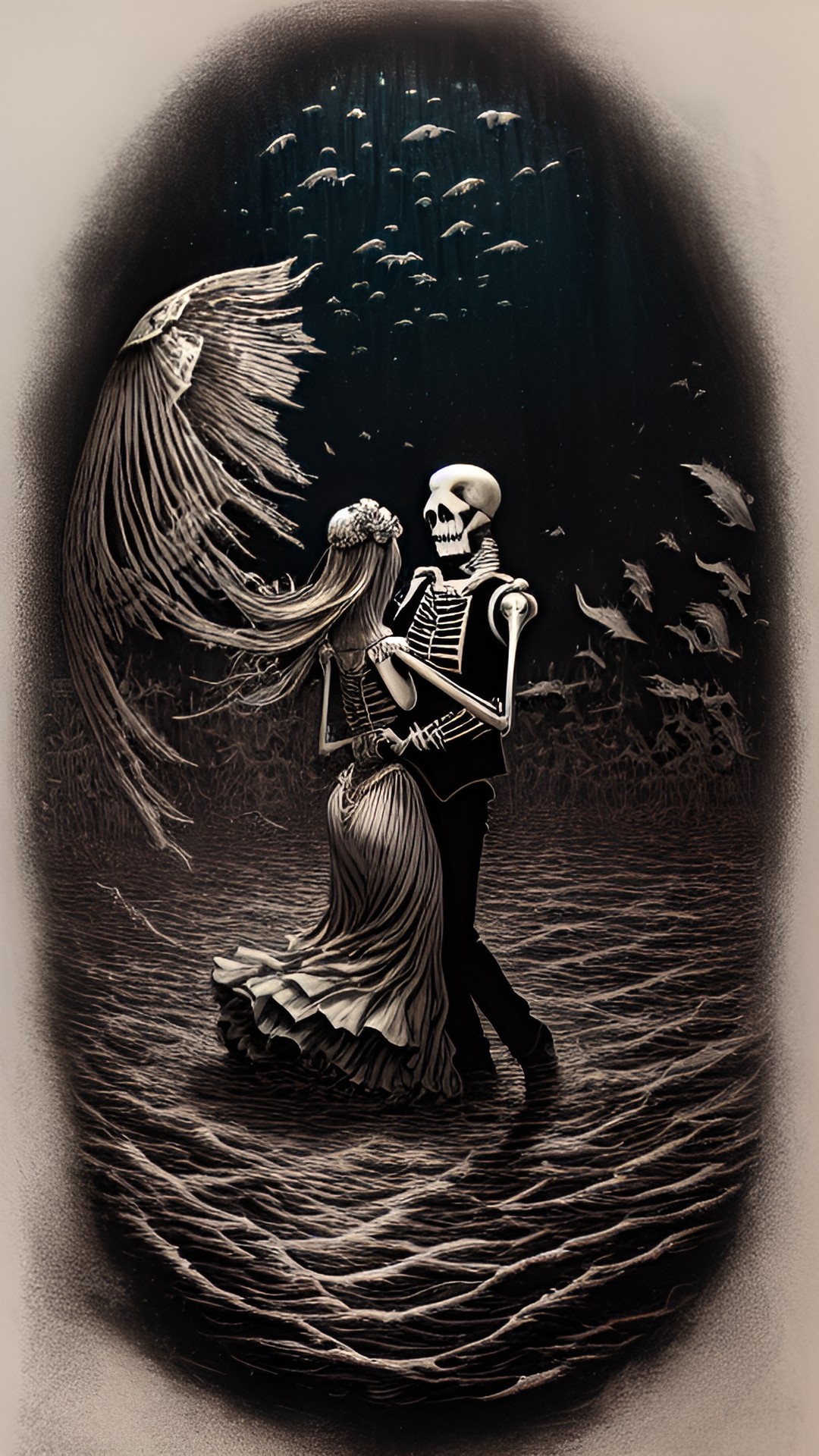 Under Ocean Tale - skeleton couple dancing in endless underwater preview