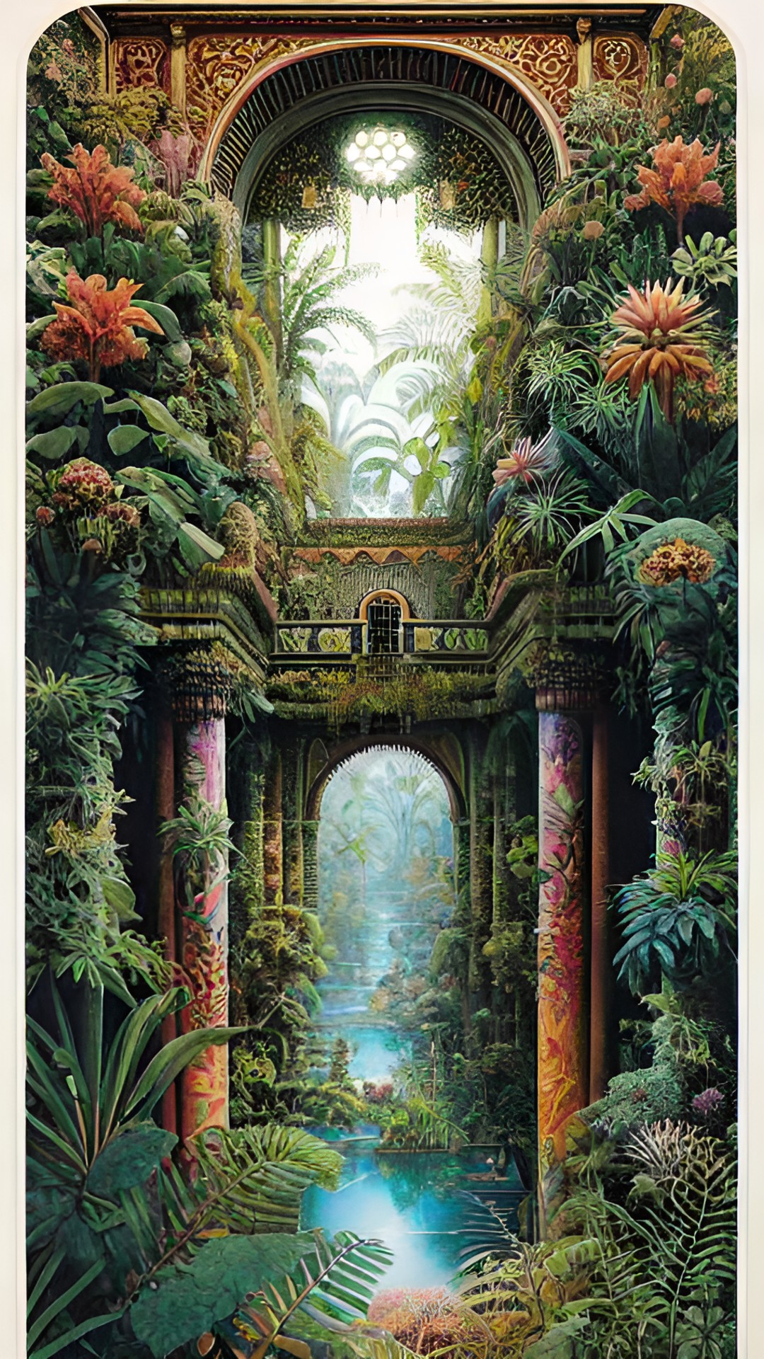 castle made of plants, plants everywhere, all kinds of plants, plant biodiversity, rainforest tropical palace preview