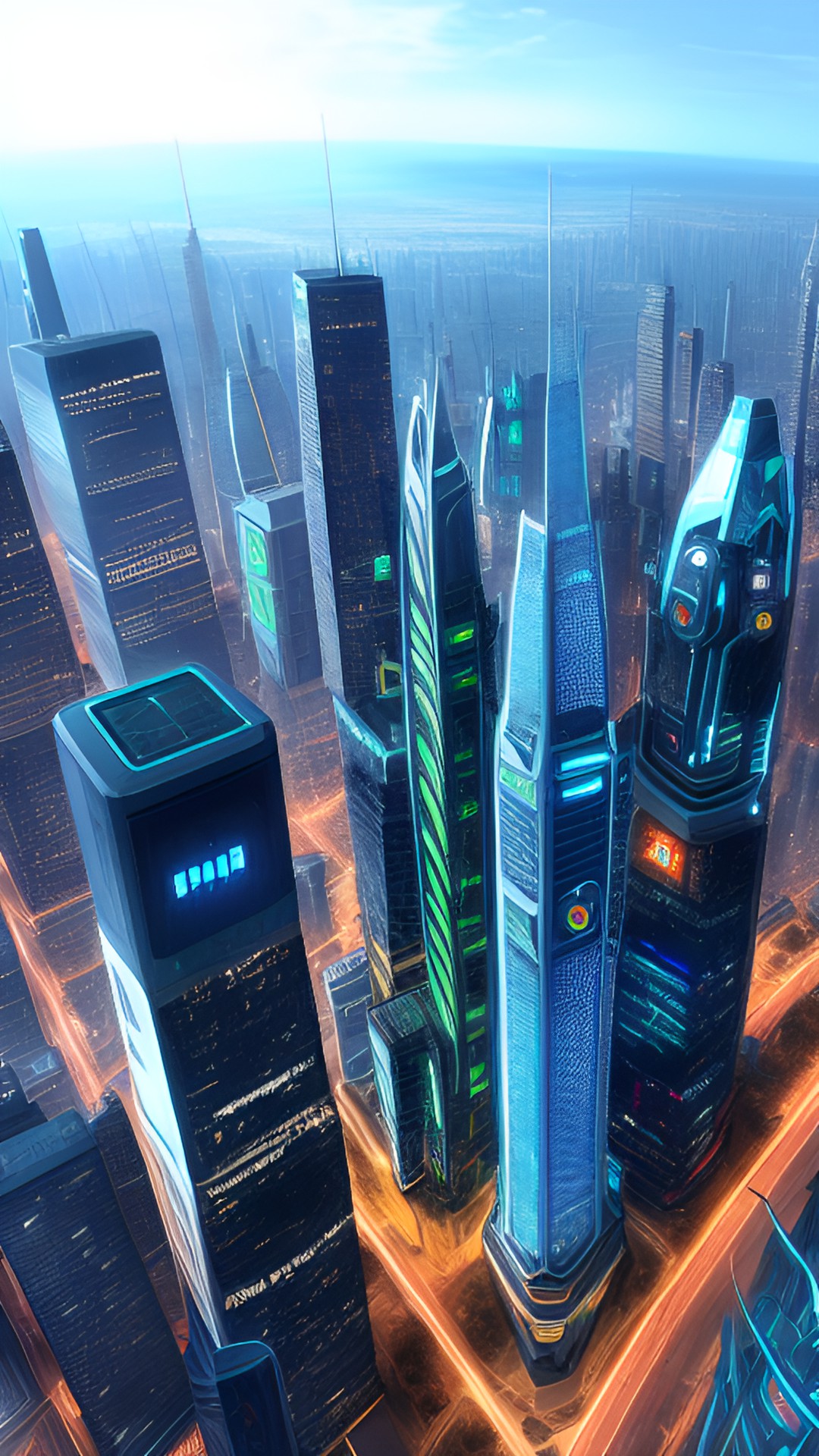 futuristic dystopian city preview