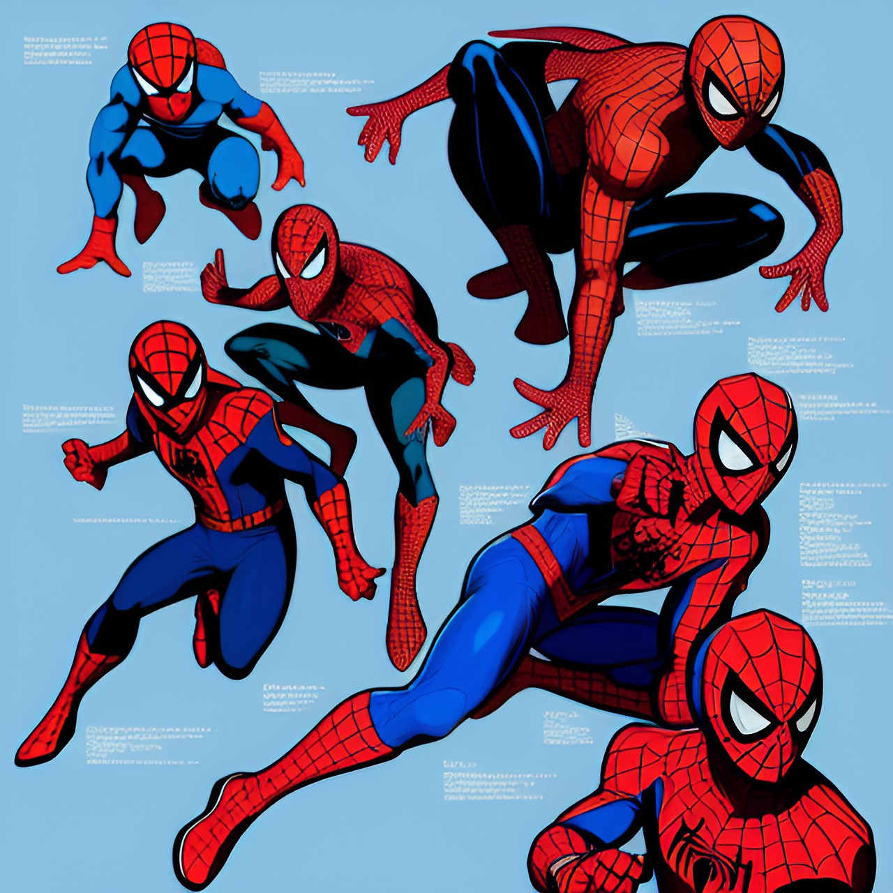 scientific diagram of different types of spiderman preview