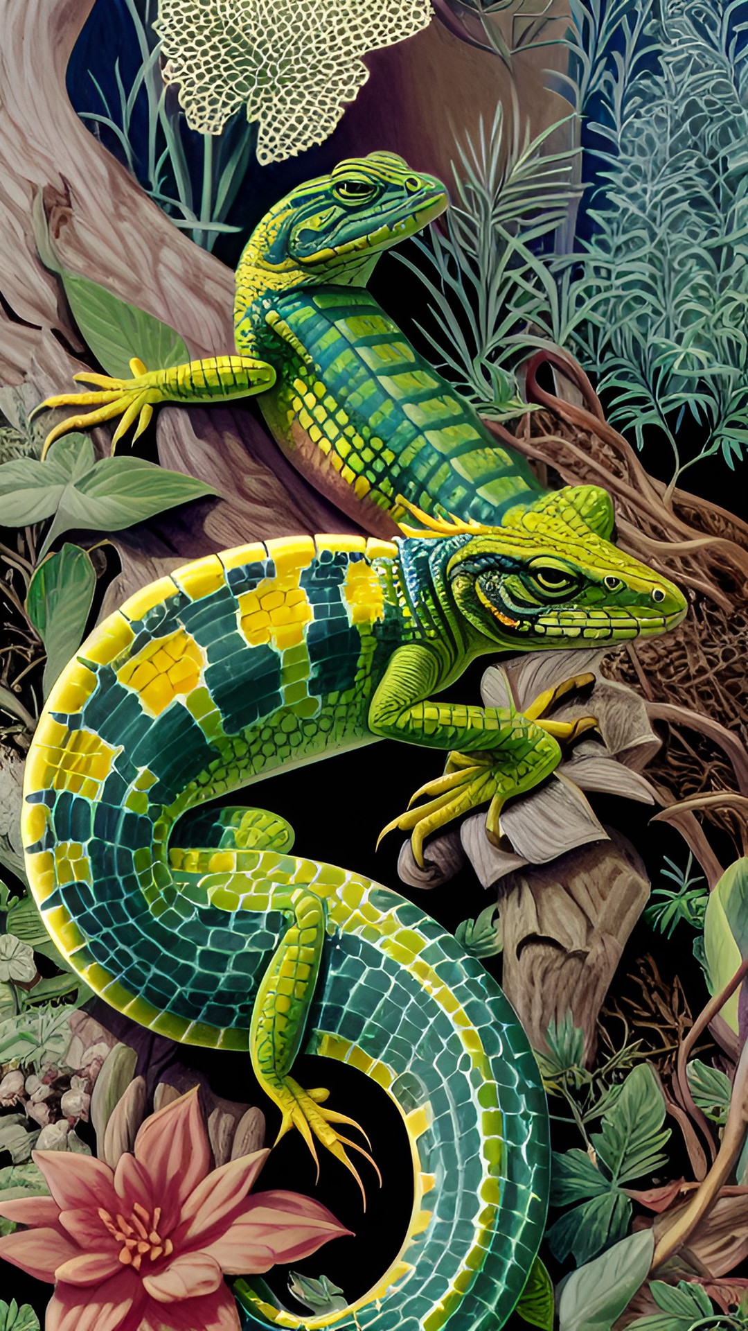 wip - lizard, old naturalist illustration preview