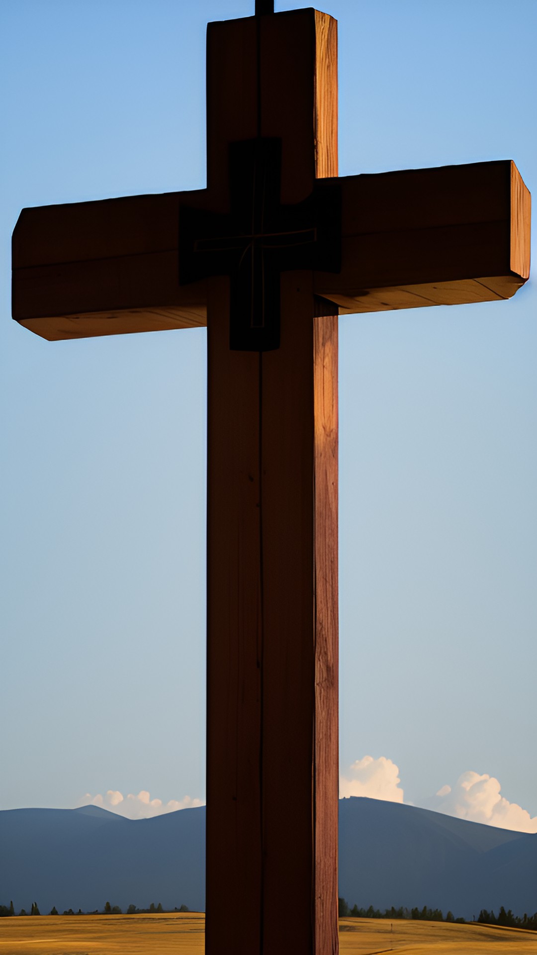 the cross - a tall  rugged wooden cross preview