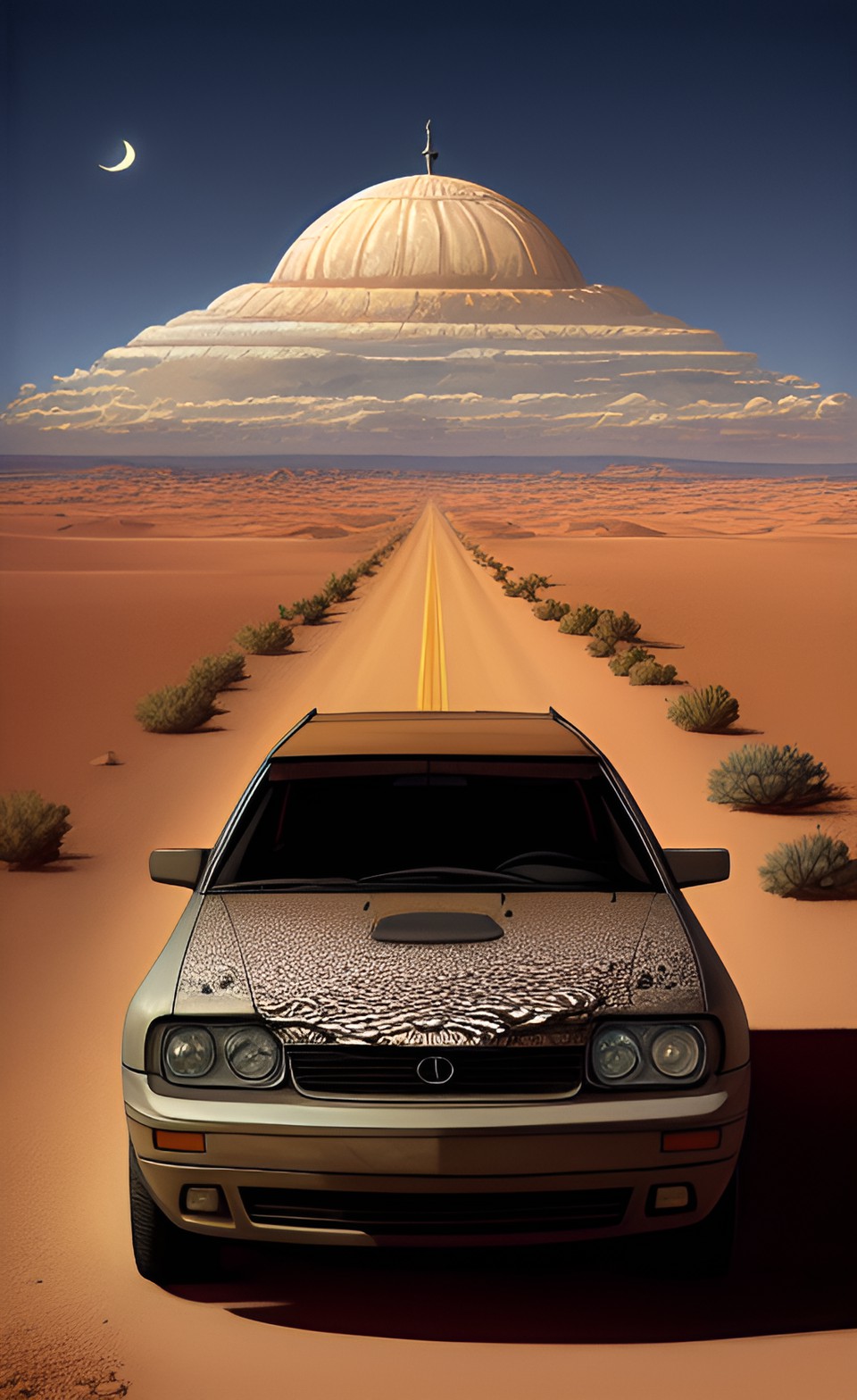 A car in the desert - a car in the desert preview