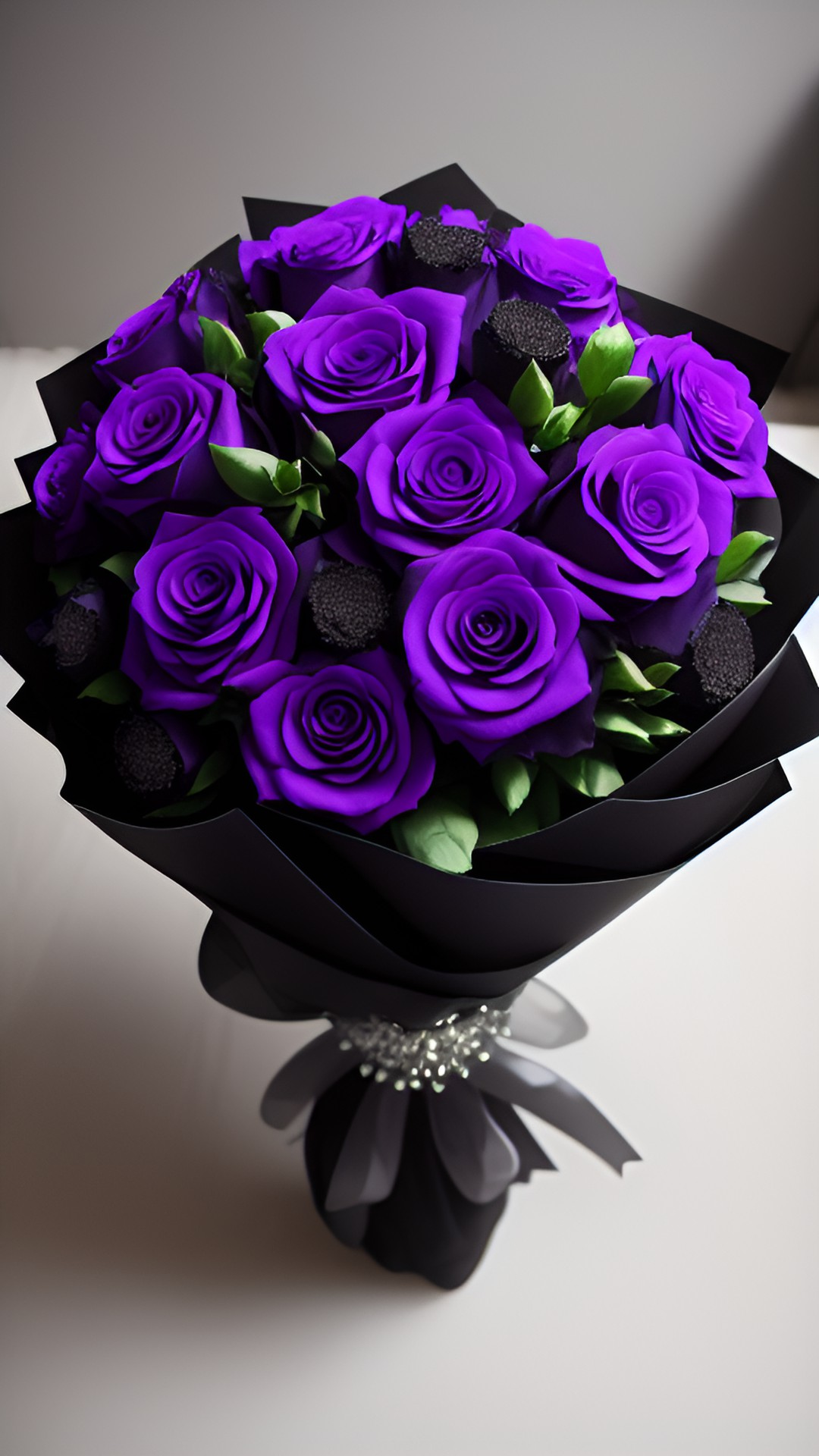 a bouquet of black and purple roses in the darkest corner of my mind preview