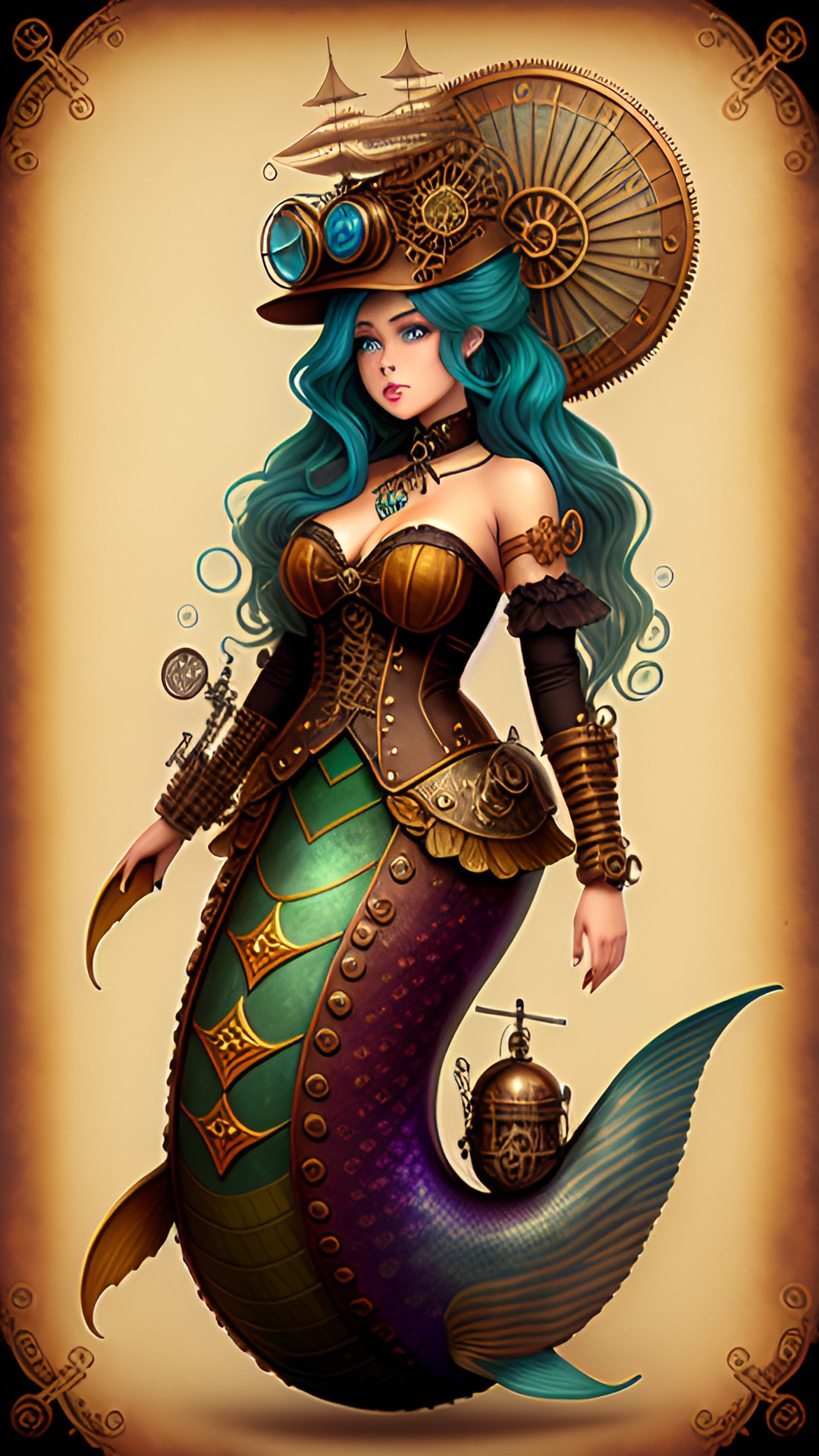 steampunk mermaid preview