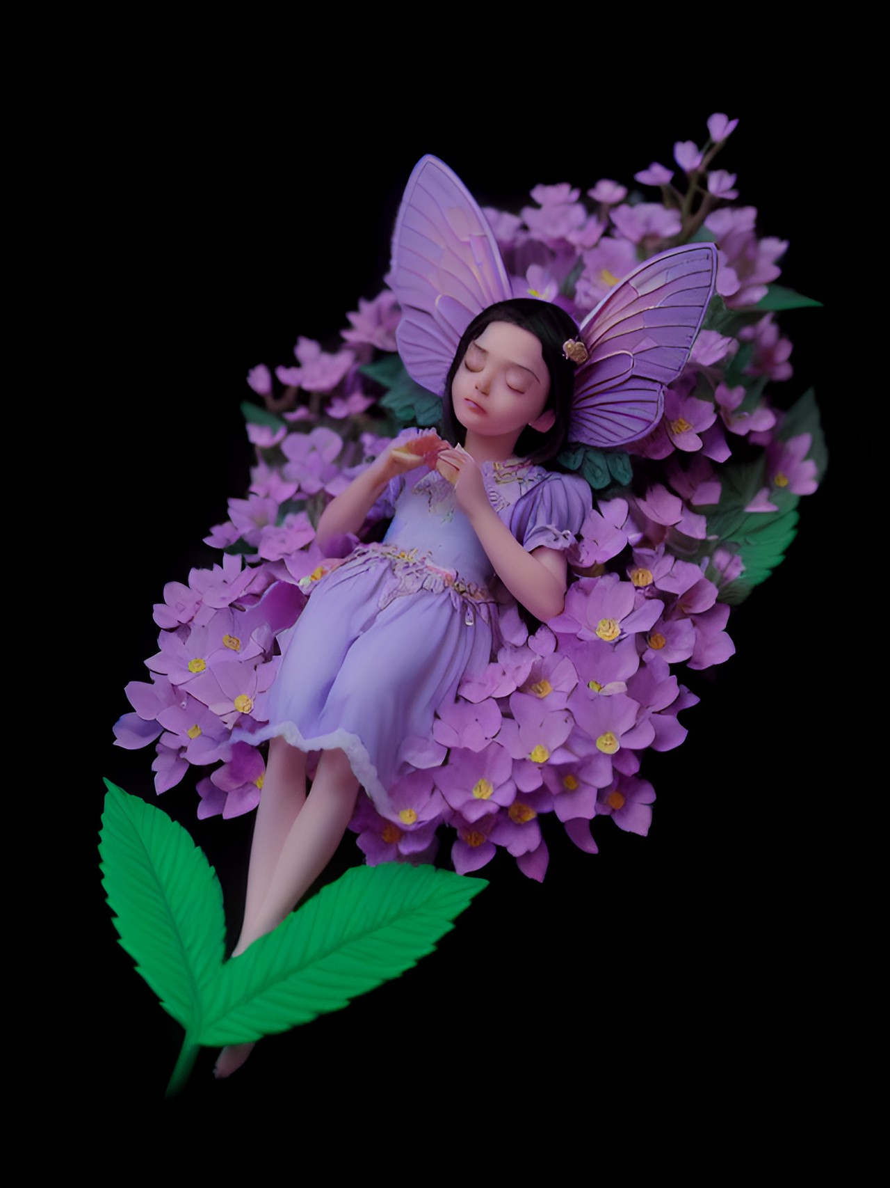 fairy sleeping on a flower preview