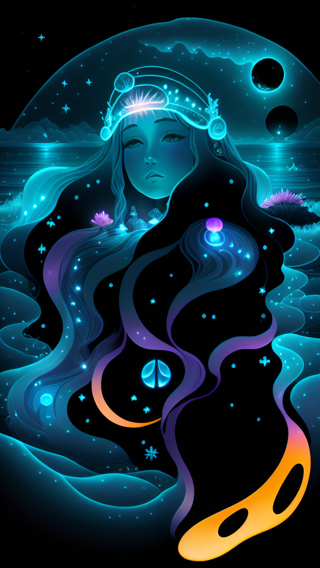 ocean goddess bioluminescent midnight zone preview