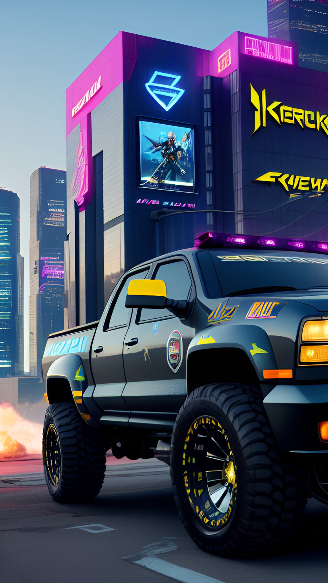 cyberpunk 2008 chevy truck preview