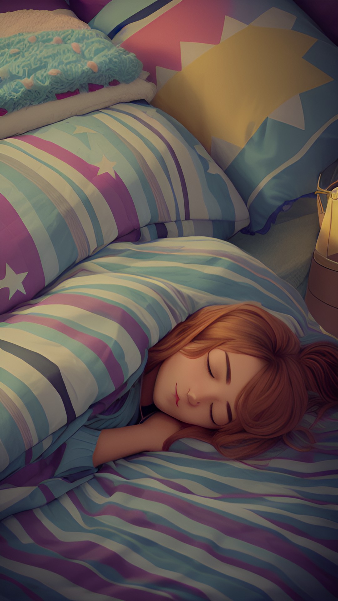 sleeping with many fluffy comfy blankets and pillows preview