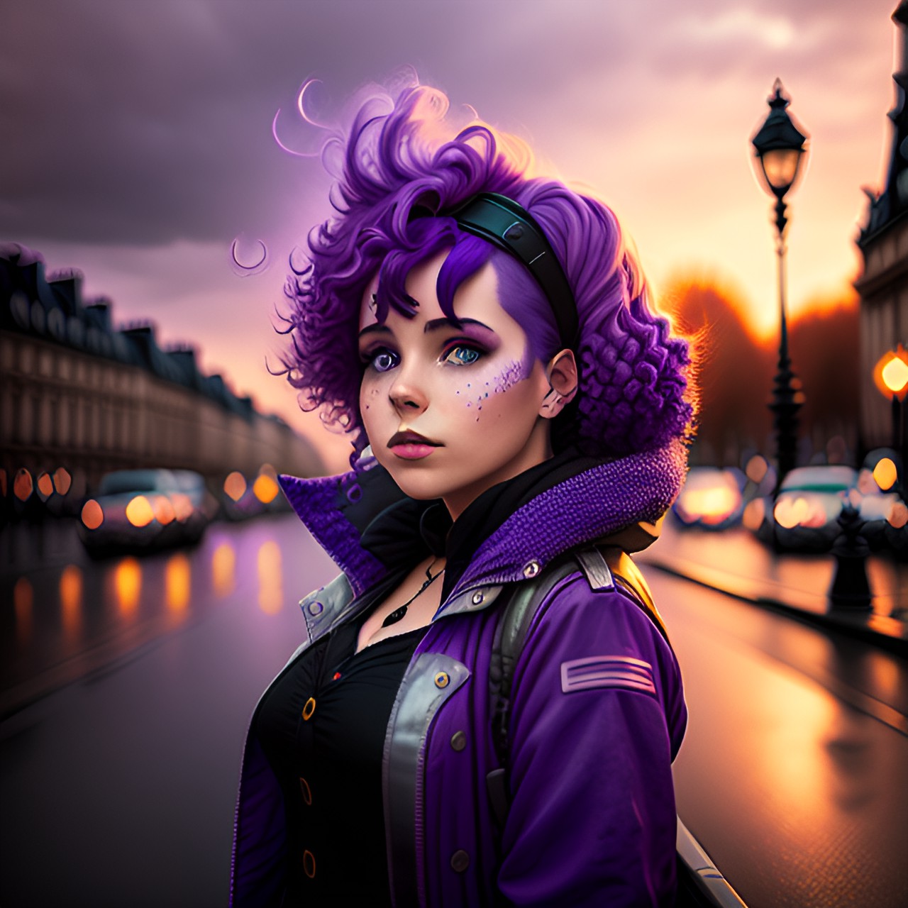 purplehaired siren in paris preview