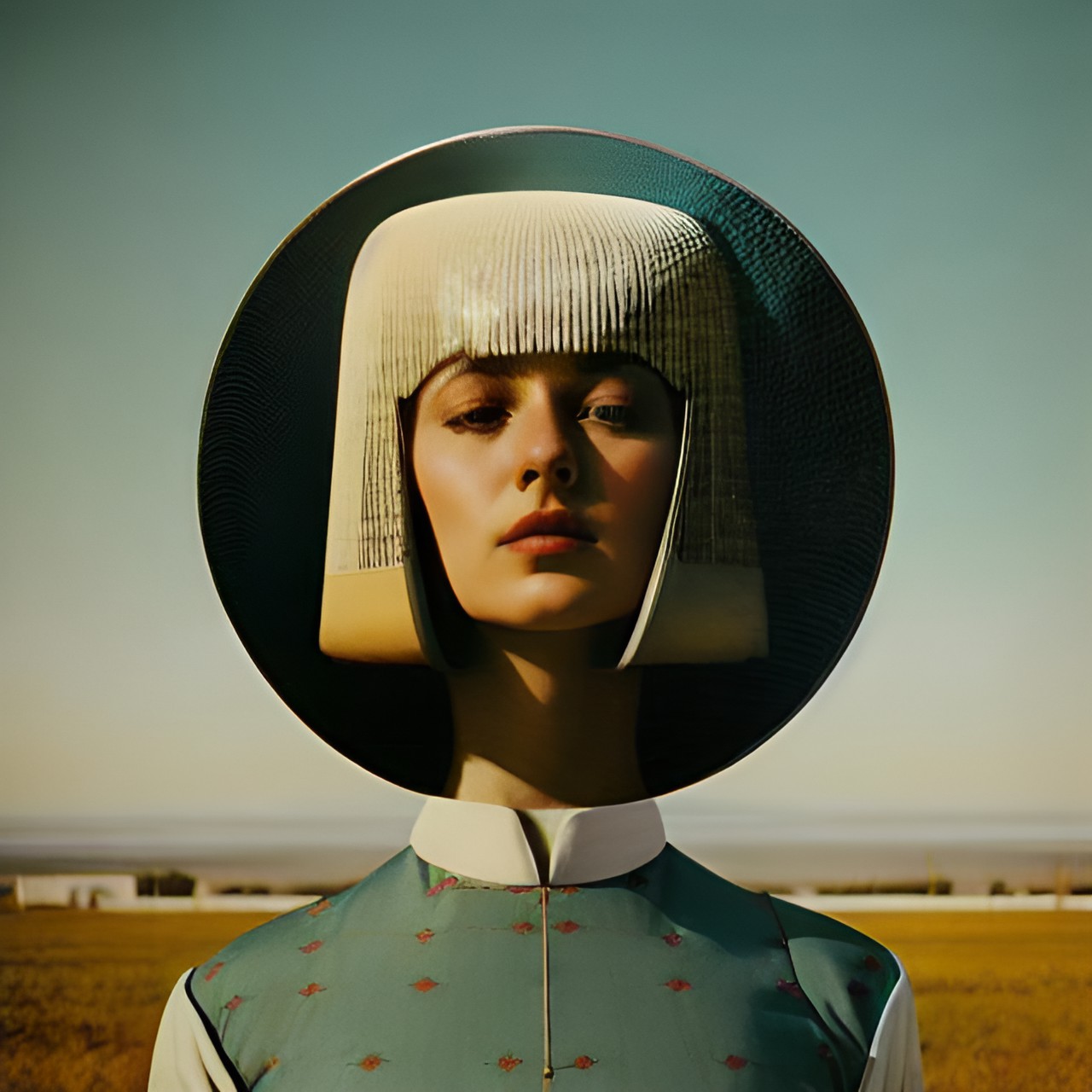 retrofuturism grainy film from 1975 by piero della francesca, by brooke shaden, by yaacov agam, knolling preview