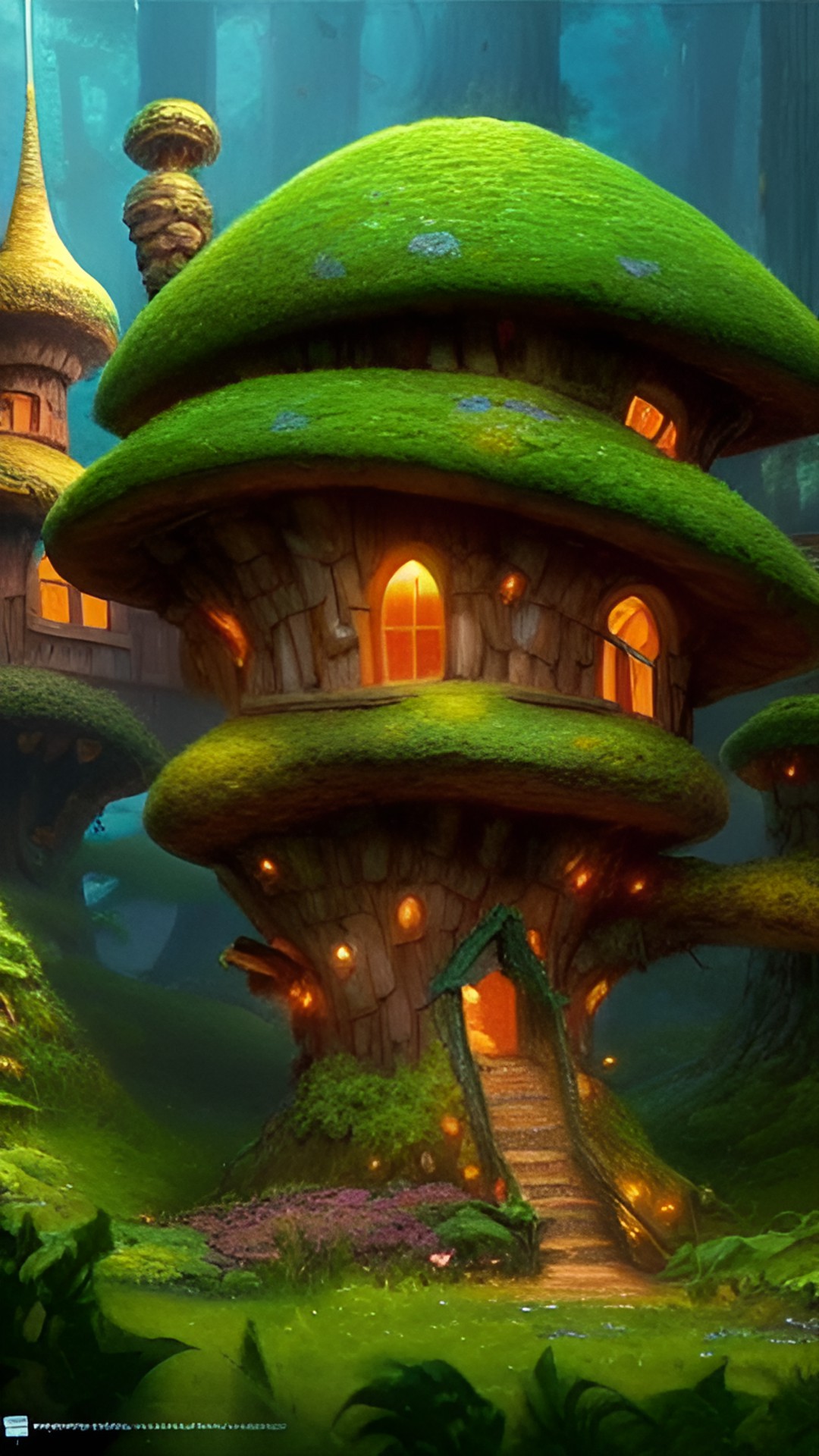 leprechaun living in a mushroom house preview