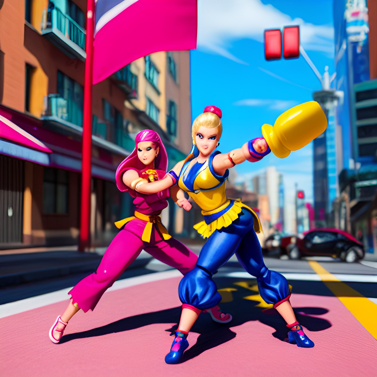 street fighter x barbie preview