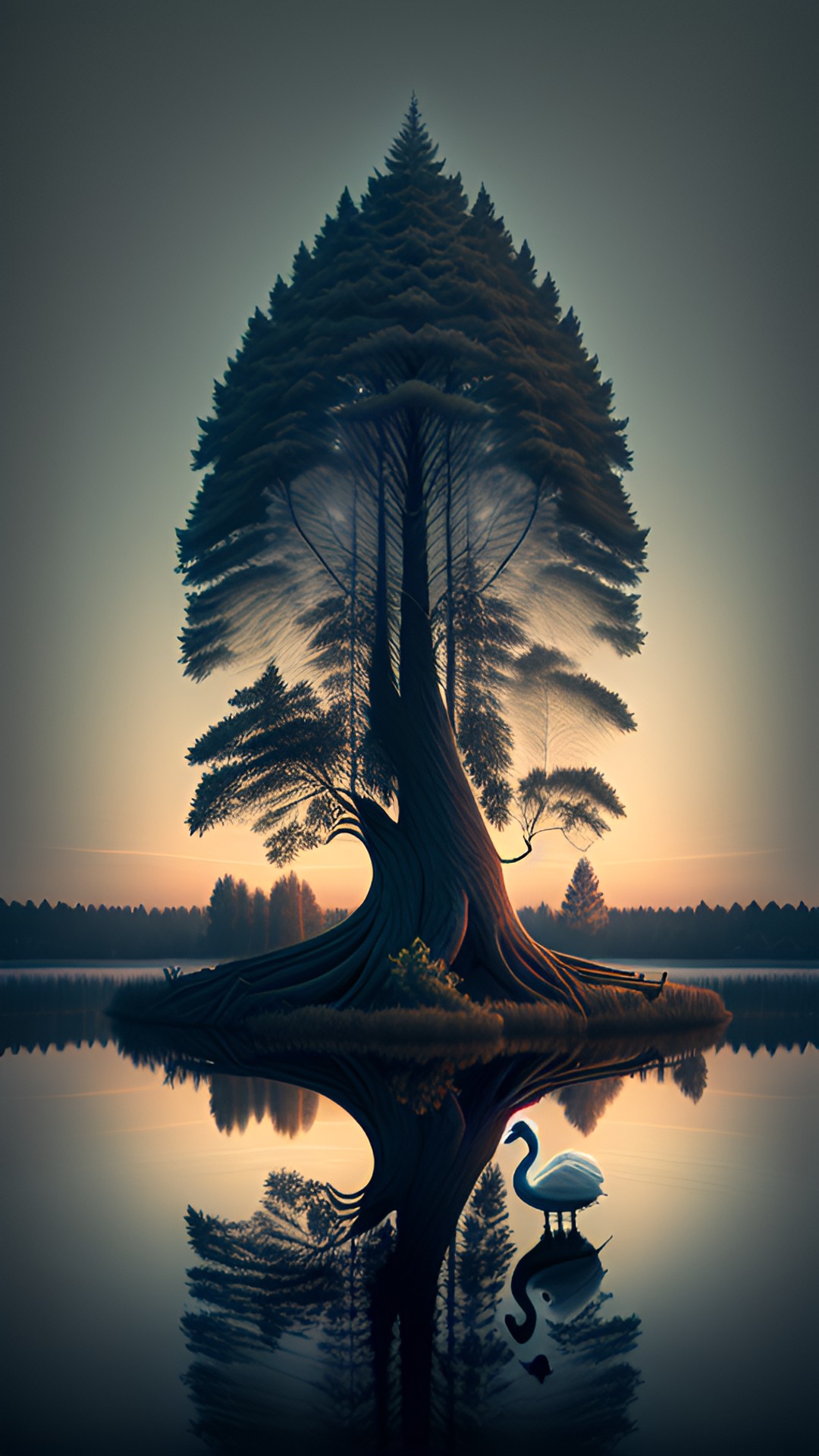 a tree with a swan preview