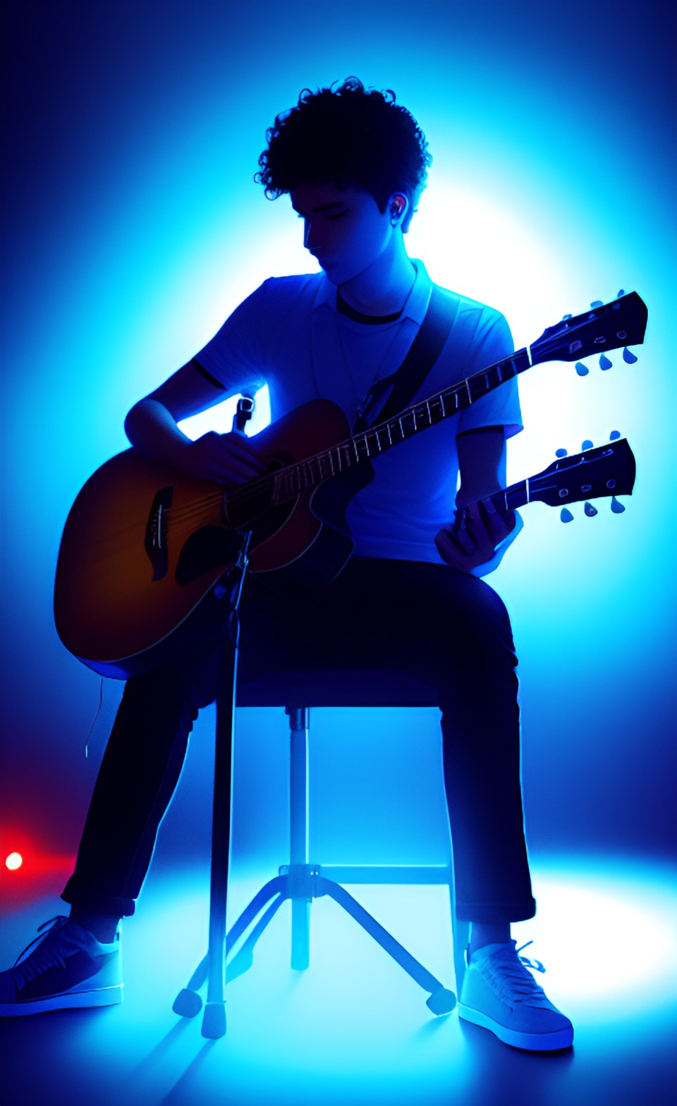 blue light, musician, lonely preview