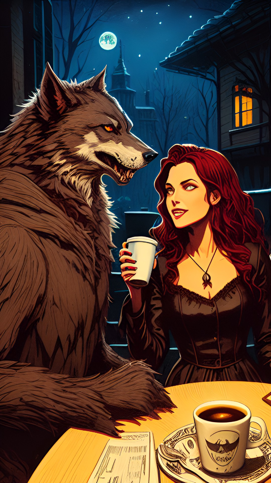 Opposites Attract - a werewolf and a vampire on a coffee date preview