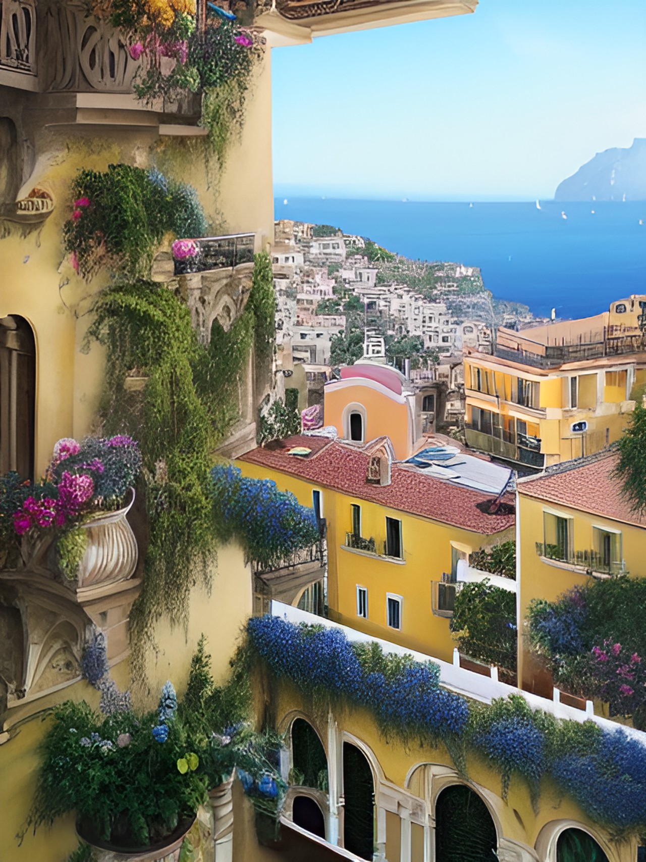 Amalfi - wonderful view from a balcony, amalfi style preview