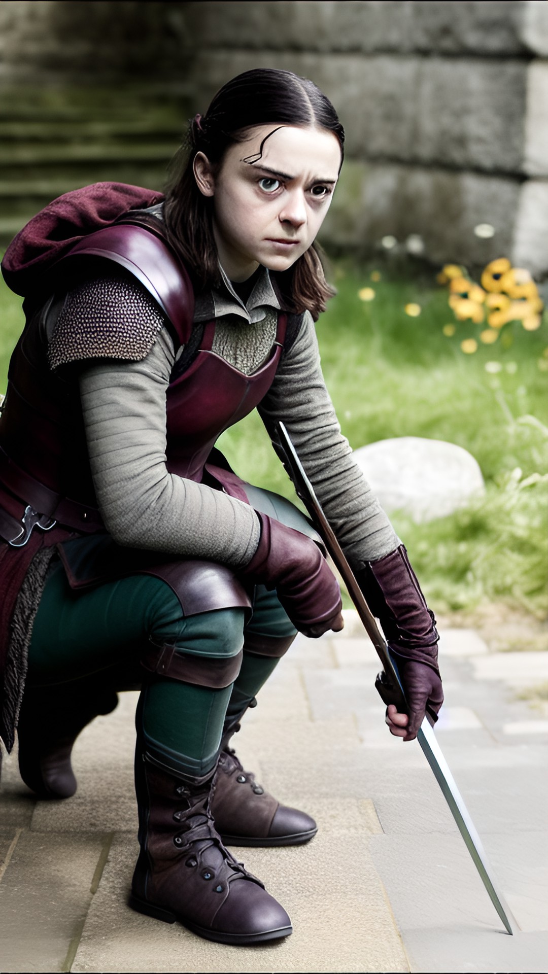 arya stark kneeling preview