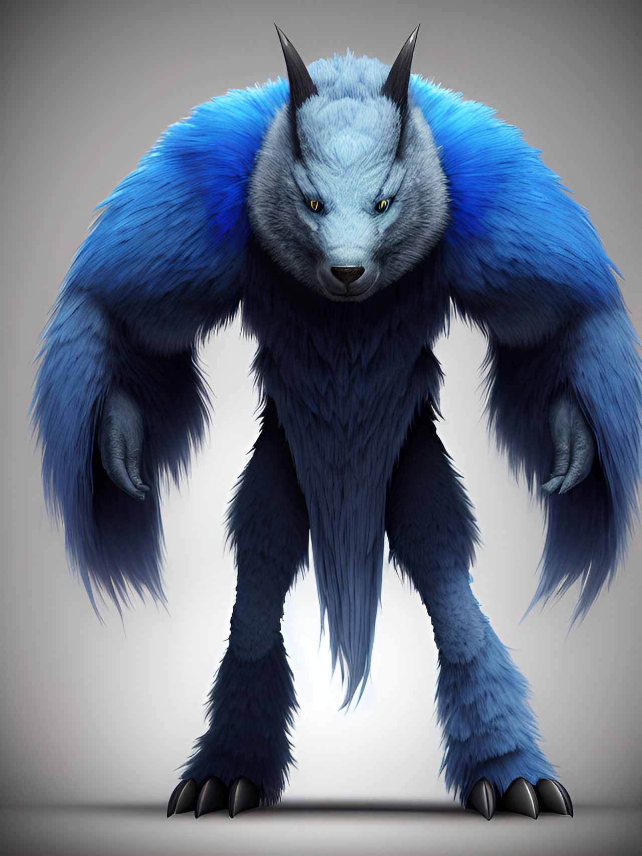 blue grey creature preview