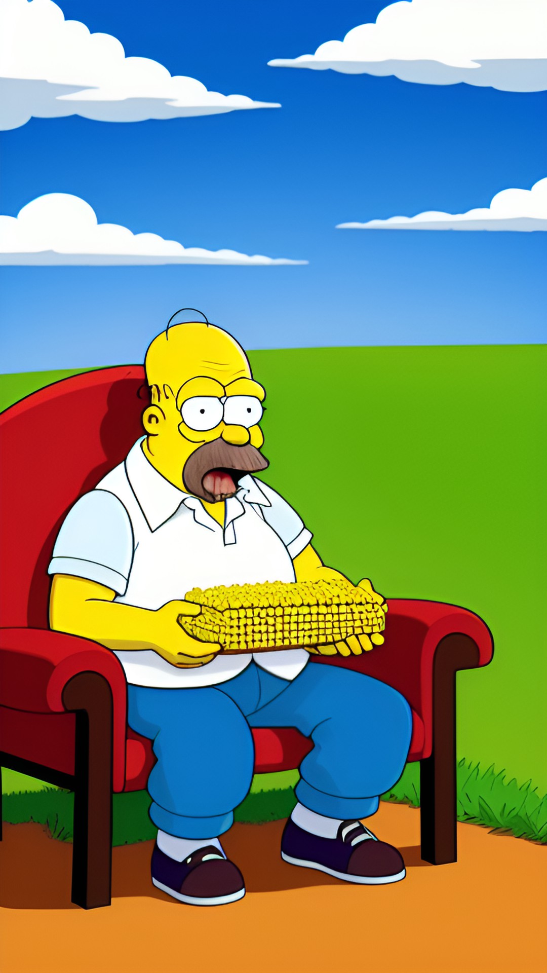 grandpa from the simpsons eating corn preview