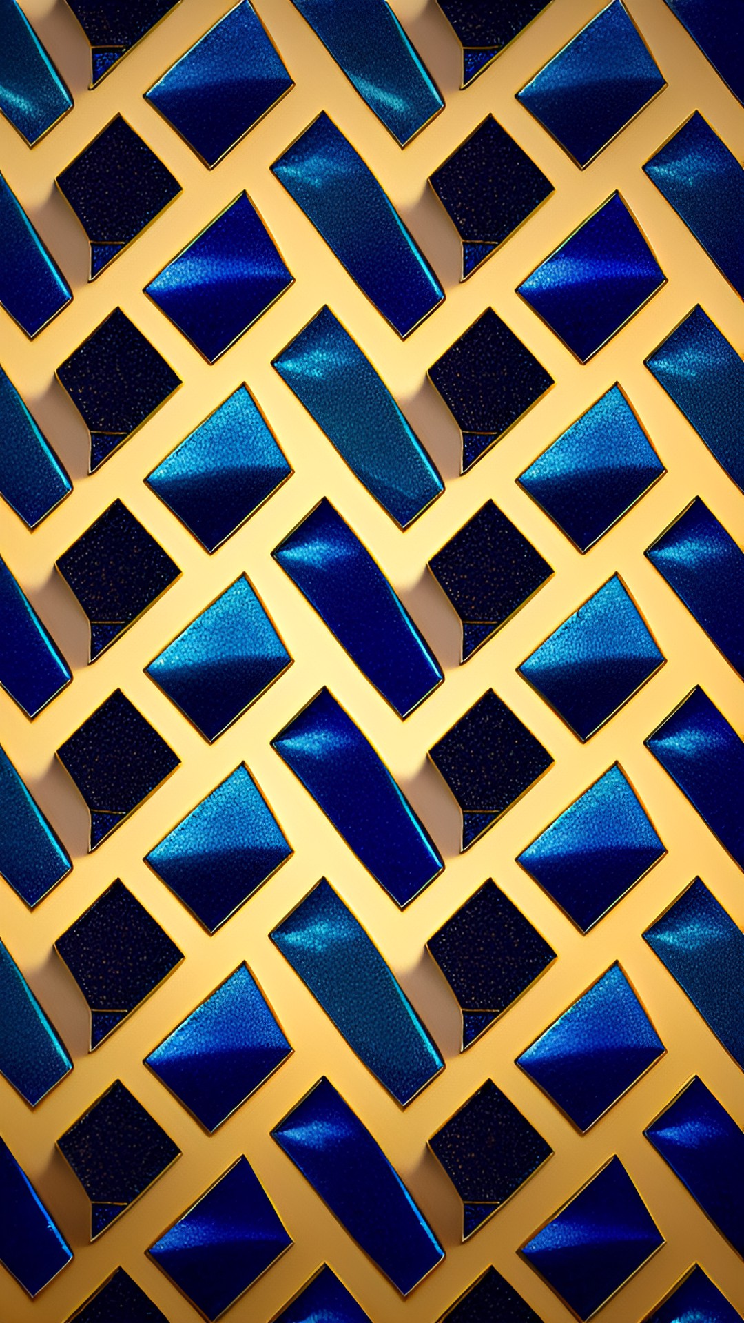 midnight blue metallic glossy glittery in sunlight gold geometric line pattern preview