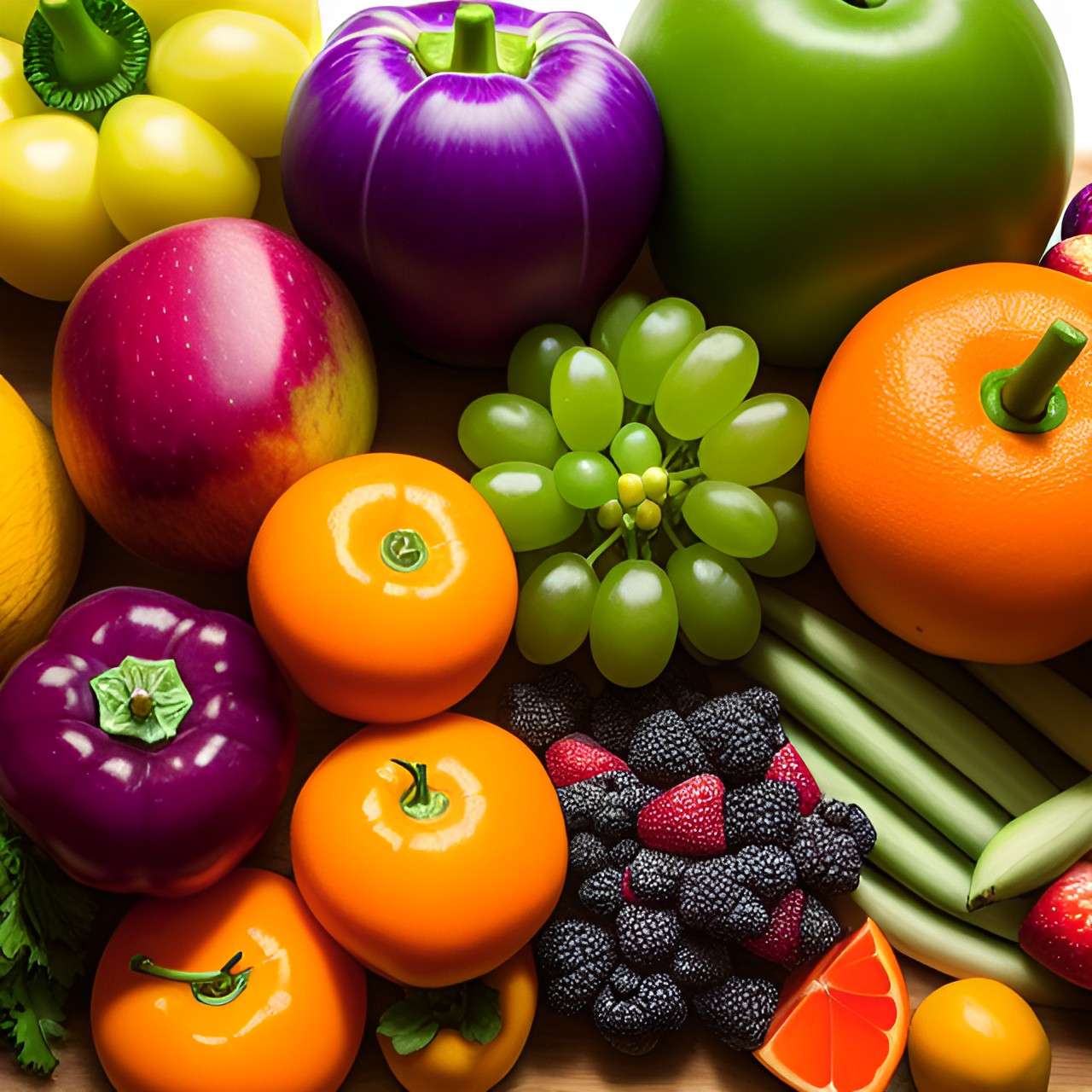 a still life composition of colorful fruits or vegetables preview