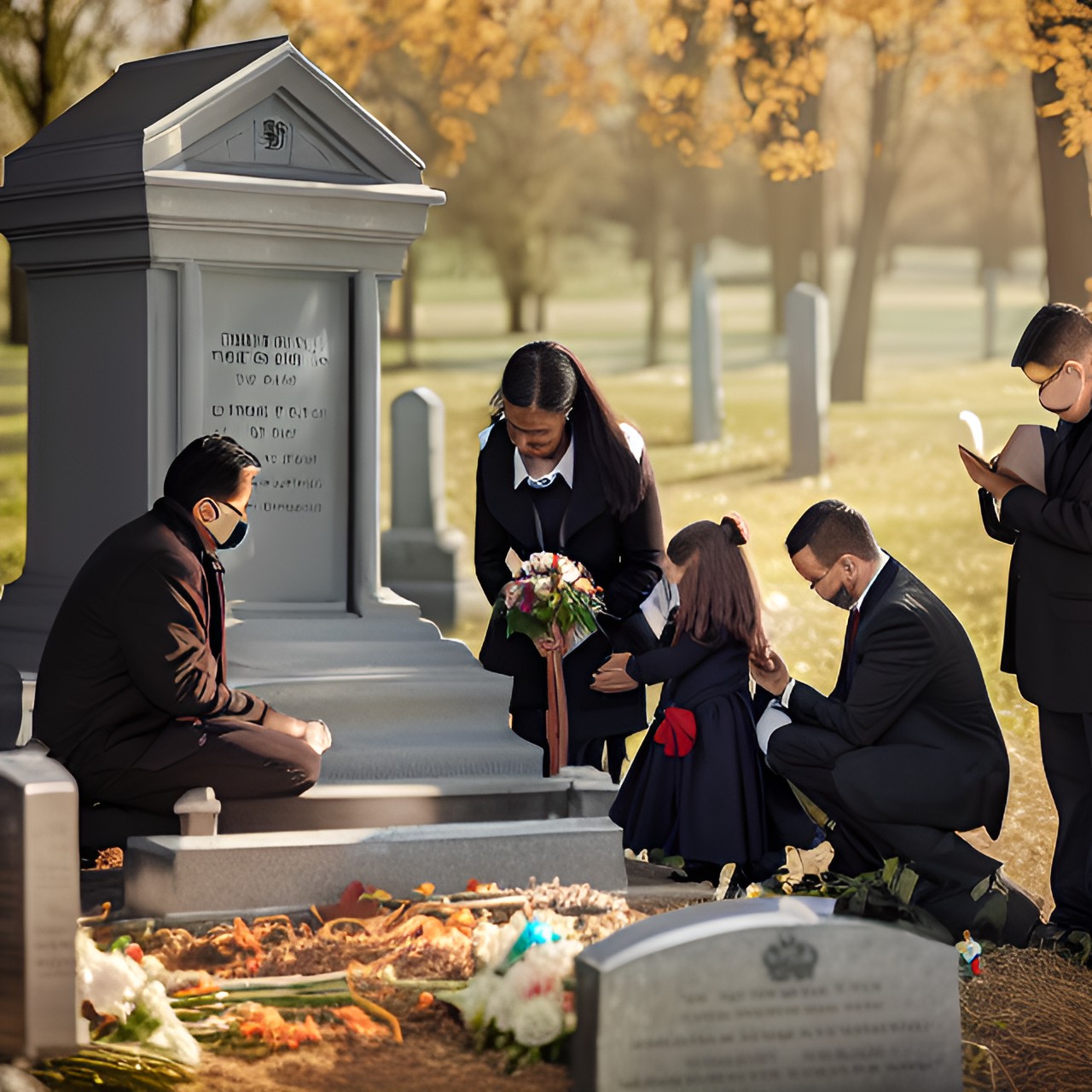 grieving family at graveside preview